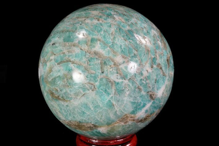 Polished Amazonite Crystal Sphere - Madagascar #78742